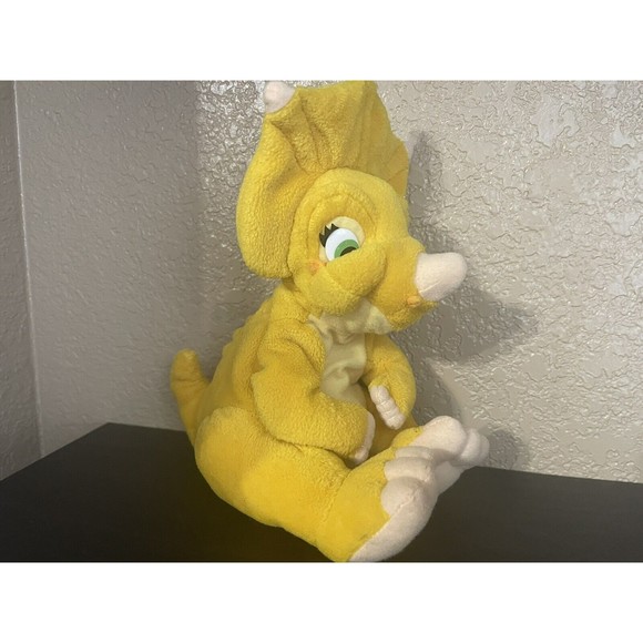 Vtg 1996 The Land Before Time Cera Yellow Dinosaur Plush Toy 9” Universal City - Picture 2 of 8